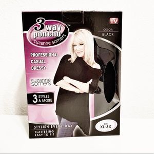Suzanne Somers 3 Way Poncho XL